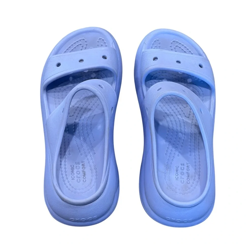 Crocs Crush Sandal Periwinkle Blue Platform Slide Womens 4 Mens 2 Chunky Comfort